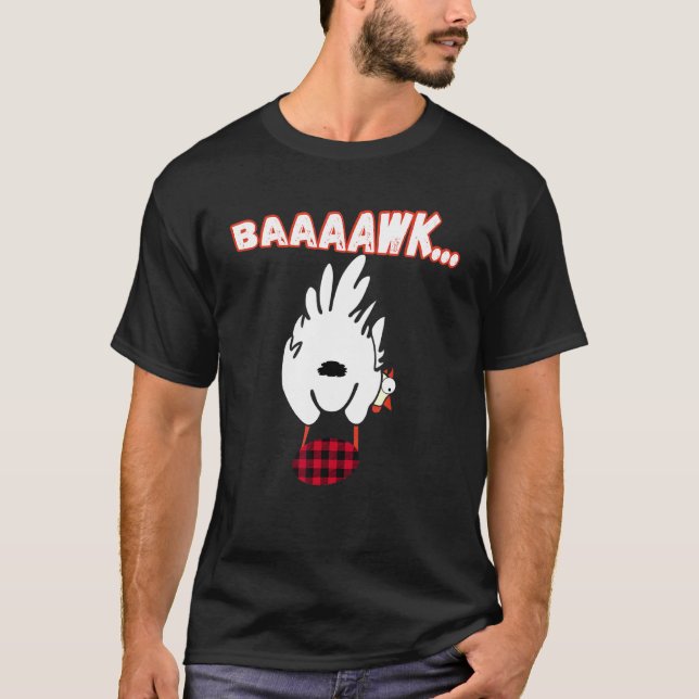 T-shirt Poulet à plaid de Buffalo Baaaawk (Devant)
