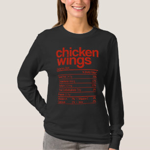 T-shirt Poulet ailes Nutrition Fact Thanksgiving Christma