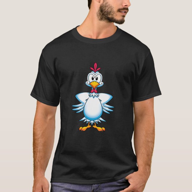 T-shirt Poulet Amusant (Devant)
