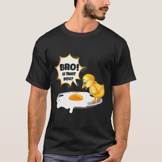 T-shirt Poulet - Amusante Plaisanterie de poulet Oeuf Brot (Devant)