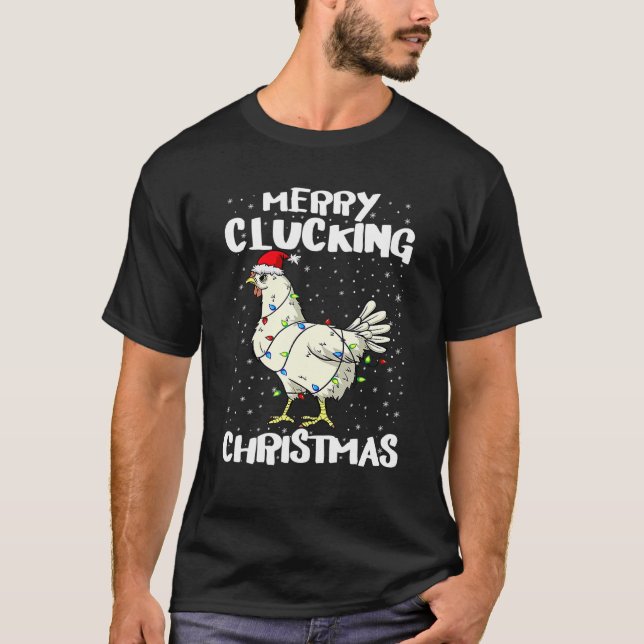 T-shirt Poulet animal Père Noël illuminent le pyjama de No (Devant)