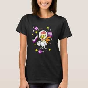 T-shirt Poulet Asexuel Dans L'Espace Ace Pride
