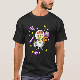 T-shirt Poulet Asexuel Dans L'Espace Ace Pride