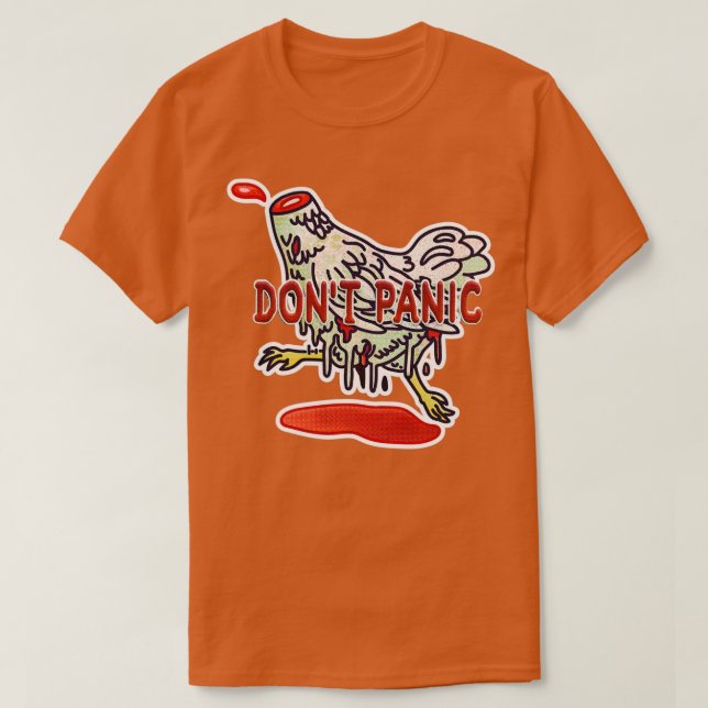 T-shirt Poulet avec sa tête coupée  (Design devant)