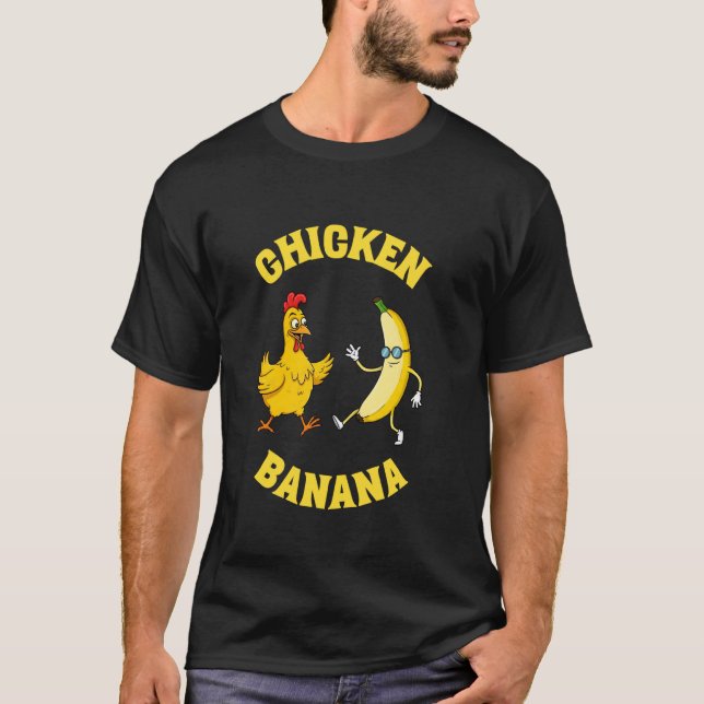 T-shirt Poulet Banane Drôle (Devant)
