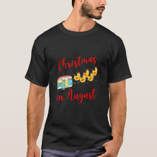 T-shirt Poulet Camping Noël Du Camping En Août