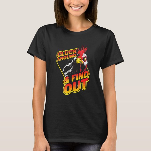 T-shirt Poulet - Caquettez et découvrez (Devant)
