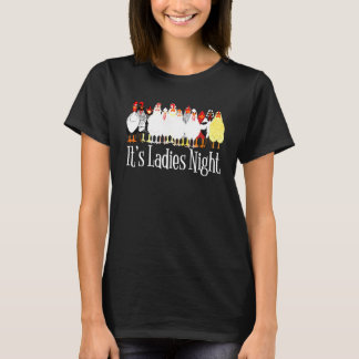 T-shirt Poulet C'est la soirée des dames Poules de ferme d