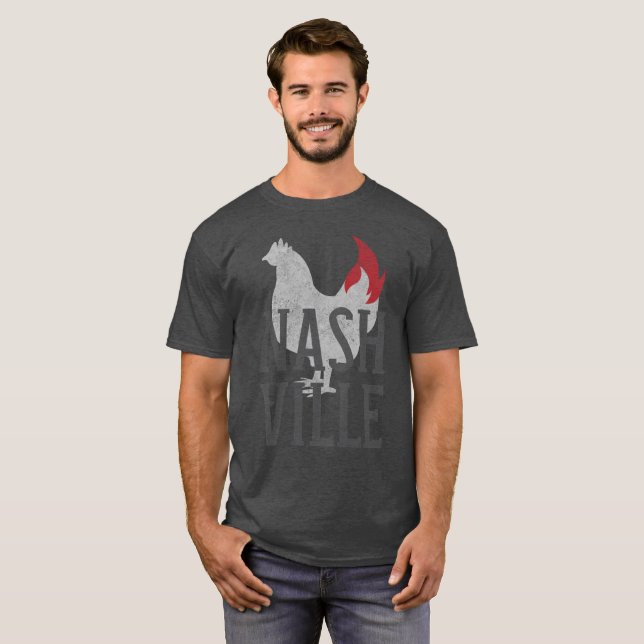 T-shirt Poulet chaud de Nashville (Devant entier)