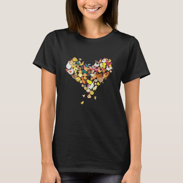 T-shirt Poulet - Coeur de poulet (Devant)