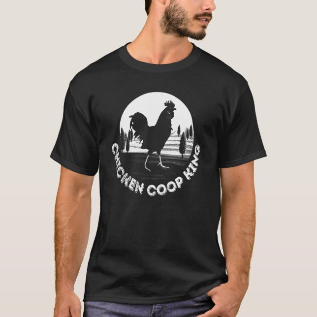 T-shirt Poulet Coop King Rooster Élevage Poulet Papa (Devant)