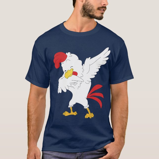 T-shirt Poulet Dabbing Fermier Dab Dance OEuf d'élevage (Devant)