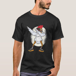 T-shirt Poulet Dabbing Noël Xmas Danse Drôle Garçons Gi