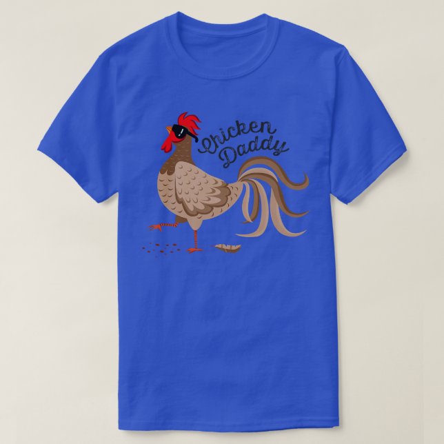 T-shirt Poulet Daddy Poulet Papa Drôle Rooster Poultry Fa (Design devant)
