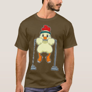T-shirt Poulet dans les pousses de conditionnement physiqu