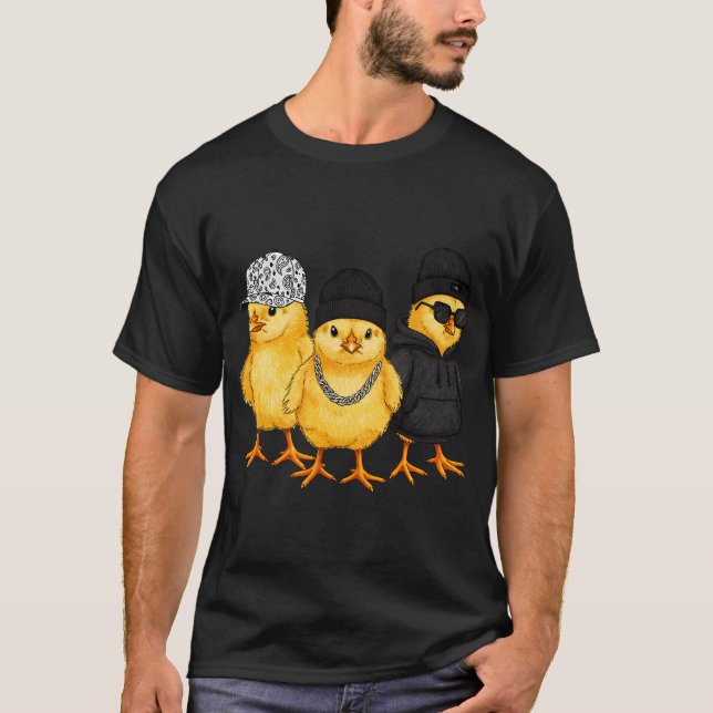T-shirt Poulet d'art populaire (Devant)