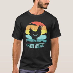 T-shirt Poulet de compagnie - Animal spirituel Rétro Vinta