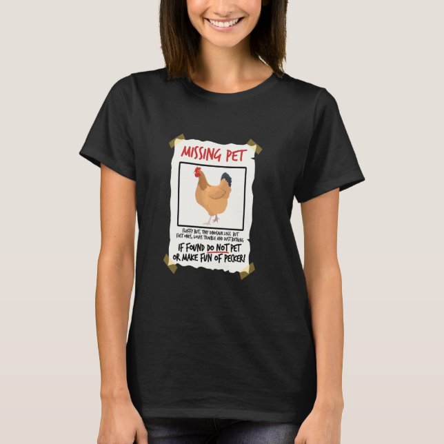 T-shirt Poulet de compagnie disparu  Tiny Dinosaur Pun Vol (Devant)