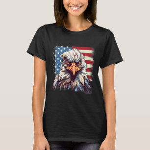 T-shirt Poulet de drapeau américain du 4 juillet