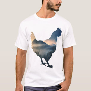T-shirt Poulet de la nature silhouette Ferme poule