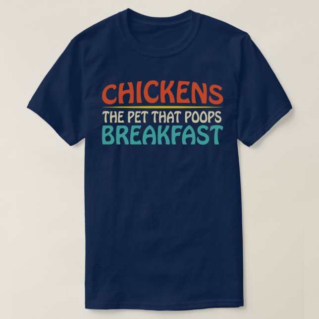 T-shirt Poulet de l'animal qui fait chier Petit-déjeuner D (Design devant)