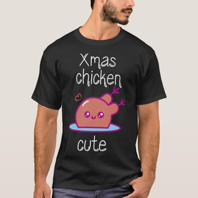 T-shirt Poulet de Noël mignon (Devant)