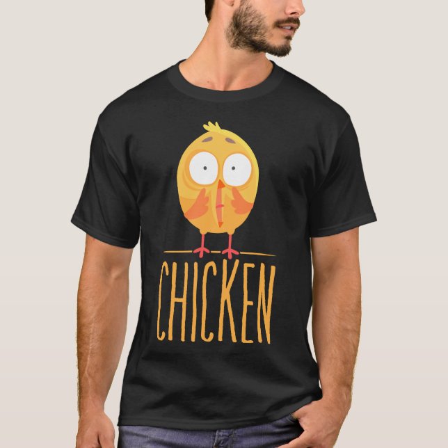 T-shirt Poulet de poulet effrayé (Devant)