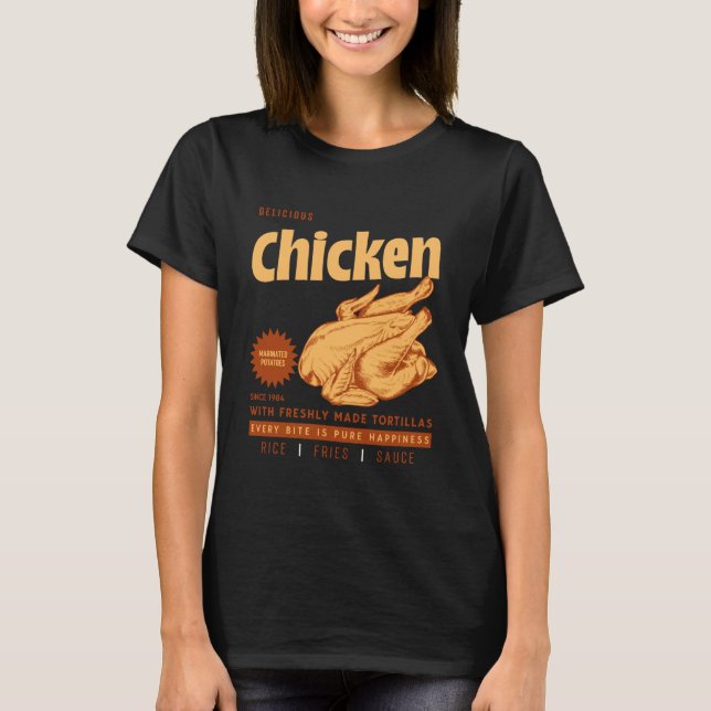 T-shirt Poulet Délicieux (Déclaration Alimentaire & Graphi (Devant)