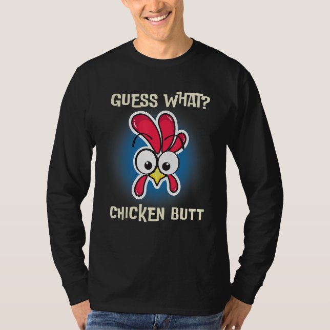 T-shirt Poulet Drôle Devine Quoi Poulaillier (Devant)