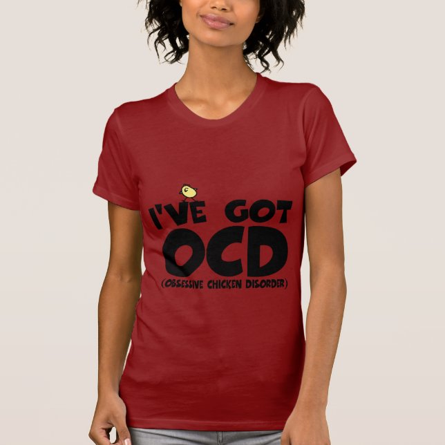 T-shirt Poulet drôle d'OCD (Devant)