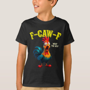 T-shirt Poulet drôle F-caw-f Quel humour de coq Heli 