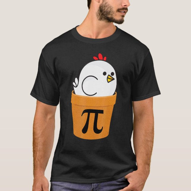 T-shirt Poulet drôle Pot Pi  Aime les maths Jour de maths (Devant)