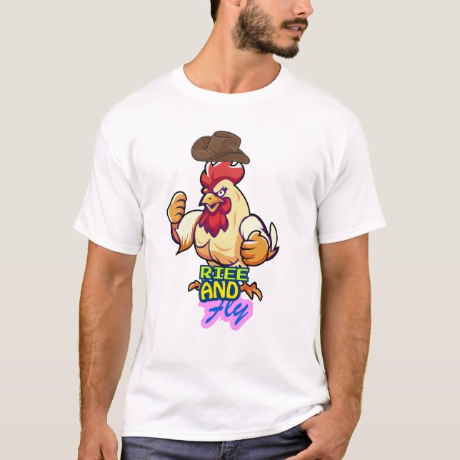 T-Shirt "Poulet Drôle S'envole" (Devant)