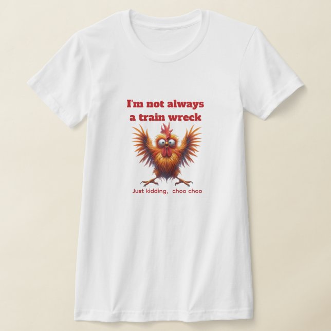 T-shirt Poulet Écrasé par un Train (Poser)