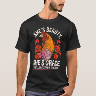 T-shirt Poulet Elle's Beauté Grace Elle va vous jeter dans