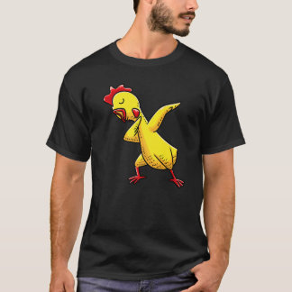 T-shirt Poulet en caoutchouc Dabbing Hommes Femmes Enfant