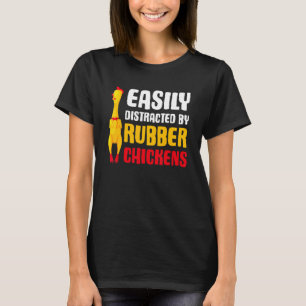 T-shirt Poulet en caoutchouc facilement distrait