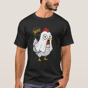 T-shirt Poulet en costume de fantôme drôle mème d'Hallowee