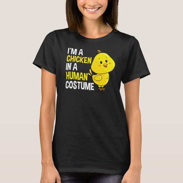 T-shirt Poulet en costume humain (Devant)