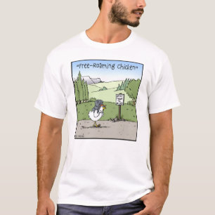 T-shirt Poulet en liberté dessin animé drôle