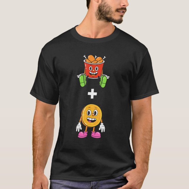 T-shirt Poulet Et Gaufre Et Mignon (Devant)
