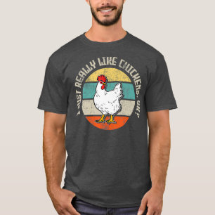 T-shirt Poulet Fermier Agricole Volaille Rétro Cadeau