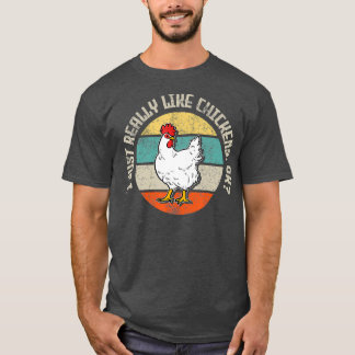T-shirt Poulet Fermier Agricole Volaille Rétro Cadeau