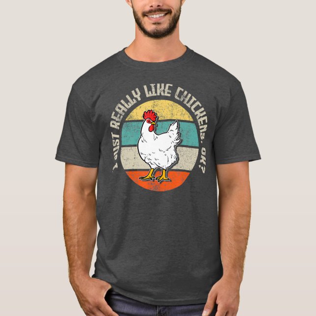 T-shirt Poulet Fermier Agricole Volaille Rétro Cadeau (Devant)