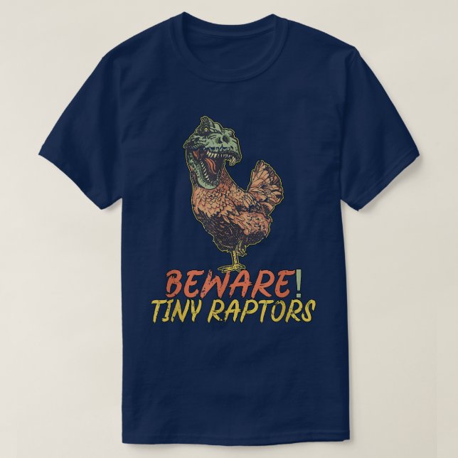 T-shirt Poulet fermier Méfiez-vous des petits rapaces (Design devant)