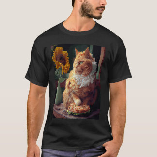 T-shirt Poulet frit au tournesol de chat