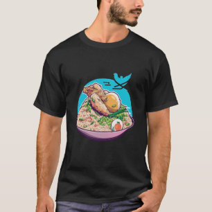 T-shirt Poulet Frit Riz Vaporwave Style esthétique
