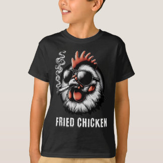 T-shirt Poulet Frit Sungles Fumant de l'Herbe Funny
