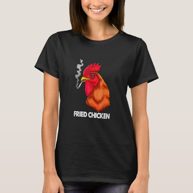 T-shirt Poulet Fumant Frit  Activez Votre Mode Humour (Devant)