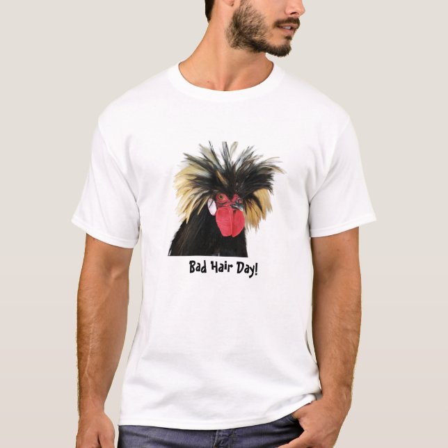 T-shirt Poulet génial - mauvais jour de cheveux (Devant)